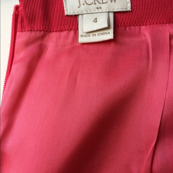 J Crew Lined Zip Bell A-Line Neon Pink Skirt 4🌸 - Picture 5 of 5